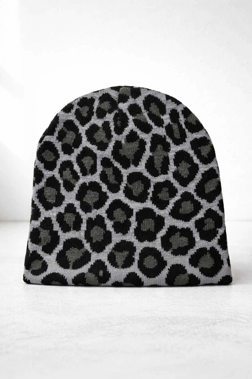 Y2k Leopard print beanie
